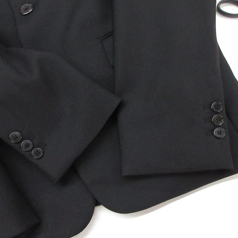 Prada Tailored Jacket Triangle Logo Mohair Wool Black
