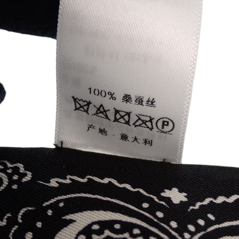 Dior Mitzska Fam le Collection Paisley Heart Silk Black Scarf