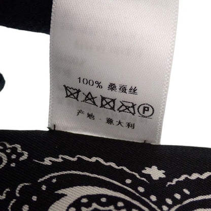 Dior Mitzska Fam le Collection Paisley Heart Silk Black Scarf
