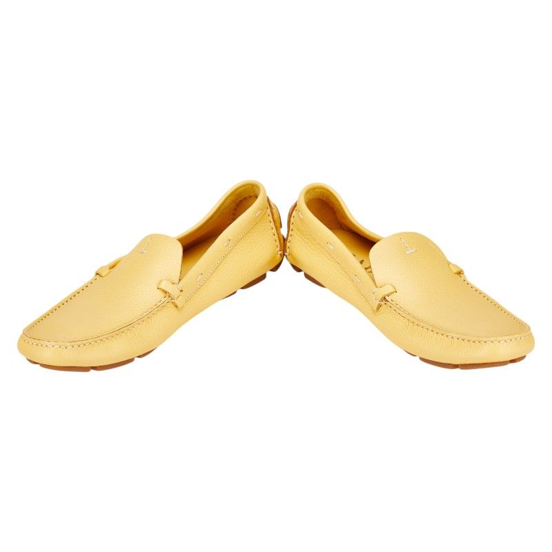 Prada Driving 35 Yellow Leather Sneaker