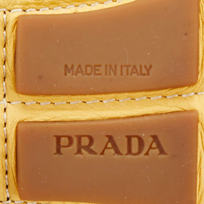 Prada Driving 35 Yellow Leather Sneaker