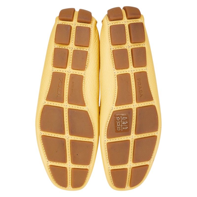 Prada Driving 35 Yellow Leather Sneaker