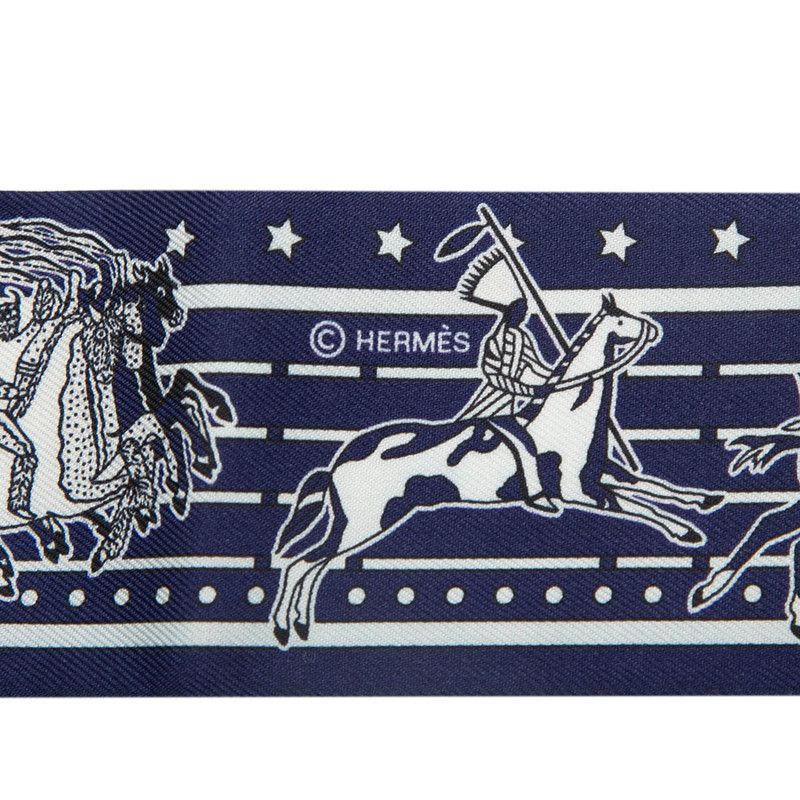 Hermes Twilly Pani la Shar Pawnee Chief of the Scarf Blue Yellow Silk
