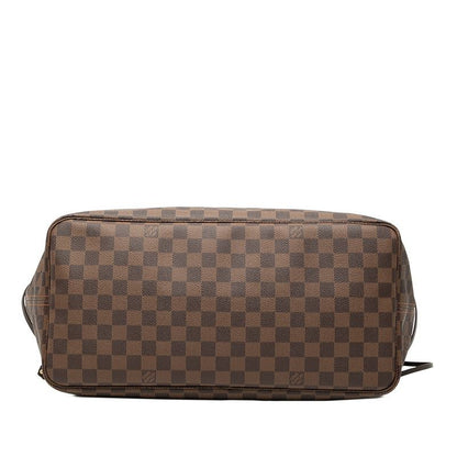 Louis Vuitton Damier Neverfull GM Tote Brown Leather