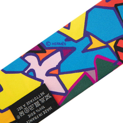 Hermes Twilly Graffiti Scarf Multicolor Silk