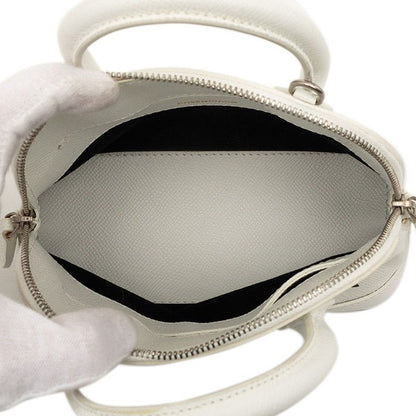 Balenciaga Ville Top Handle Xxs 2-Way Shoulder Bag White Leather