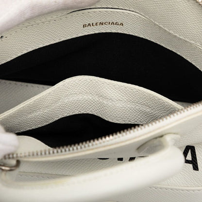 Balenciaga Ville Top Handle Xxs 2-Way Shoulder Bag White Leather