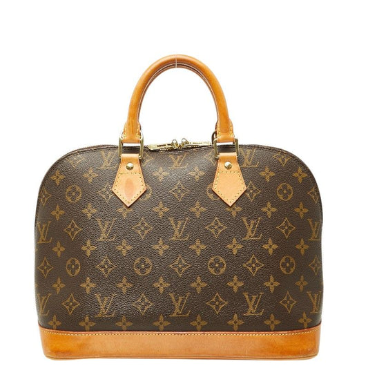 Louis Vuitton Monogram Alma PM Handbag Brown Leather