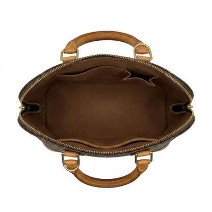 Louis Vuitton Monogram Alma PM Handbag Brown Leather