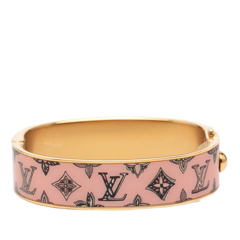 Louis Vuitton Bracelet Bangle LV Confidential PM S Gold Multicolor Plated
