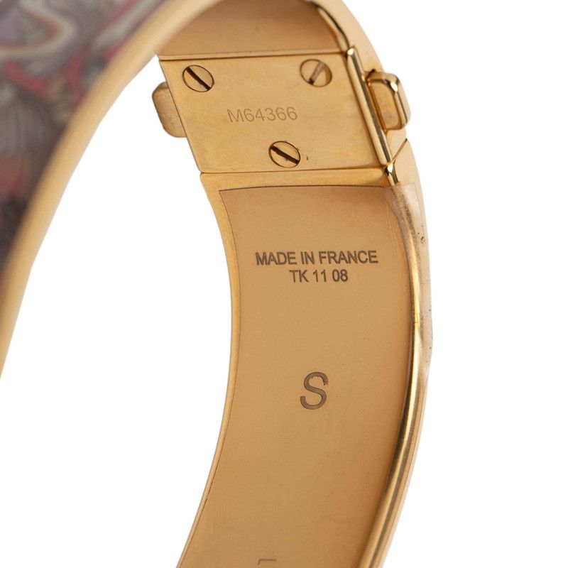 Louis Vuitton Bracelet Bangle LV Confidential PM S Gold Multicolor Plated