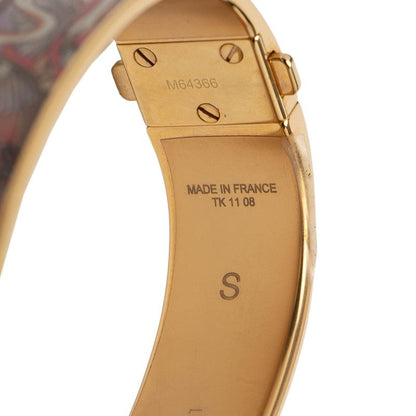 Louis Vuitton Bracelet Bangle LV Confidential PM S Gold Multicolor Plated