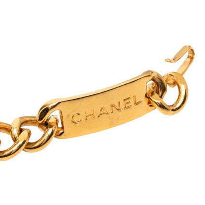 Chanel CC Logo 31 Rue Cambon Vintage Coin Plate Chain Belt Gold Plated