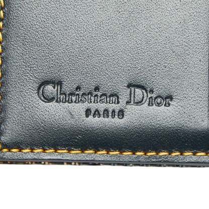 Dior Trotter Oblique Saddle Bifold Wallet Navy Canvas