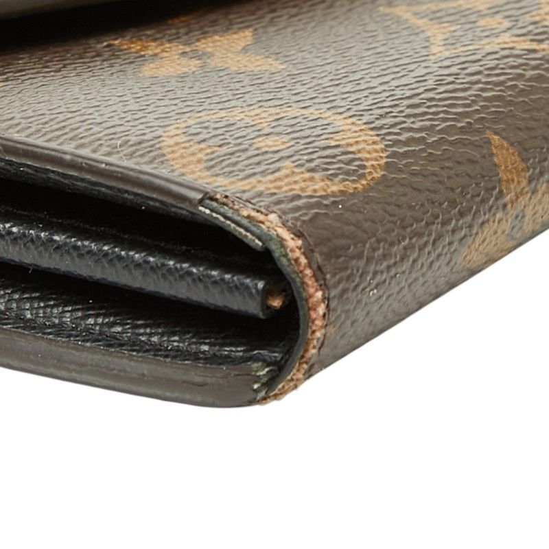 Louis Vuitton Monogram Giant Reverse Portefeuille Sarah Wallet Brown Leather