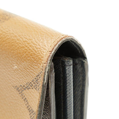Louis Vuitton Monogram Giant Reverse Portefeuille Sarah Wallet Brown Leather