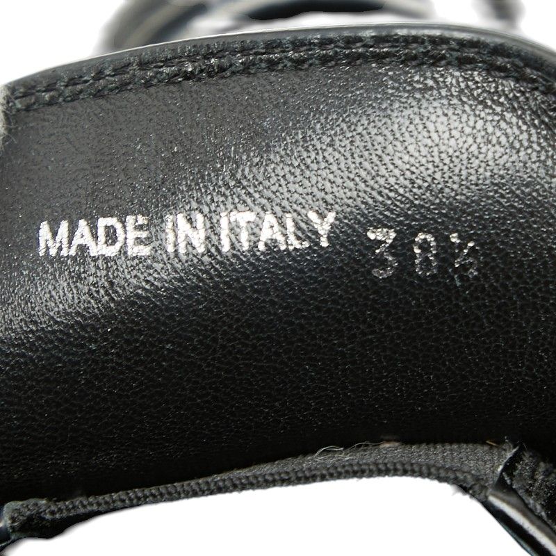 Prada High Heels Loafers 38.5 Black Leather