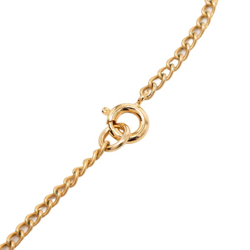 Chanel Star Necklace Gold Black Plated Enamel