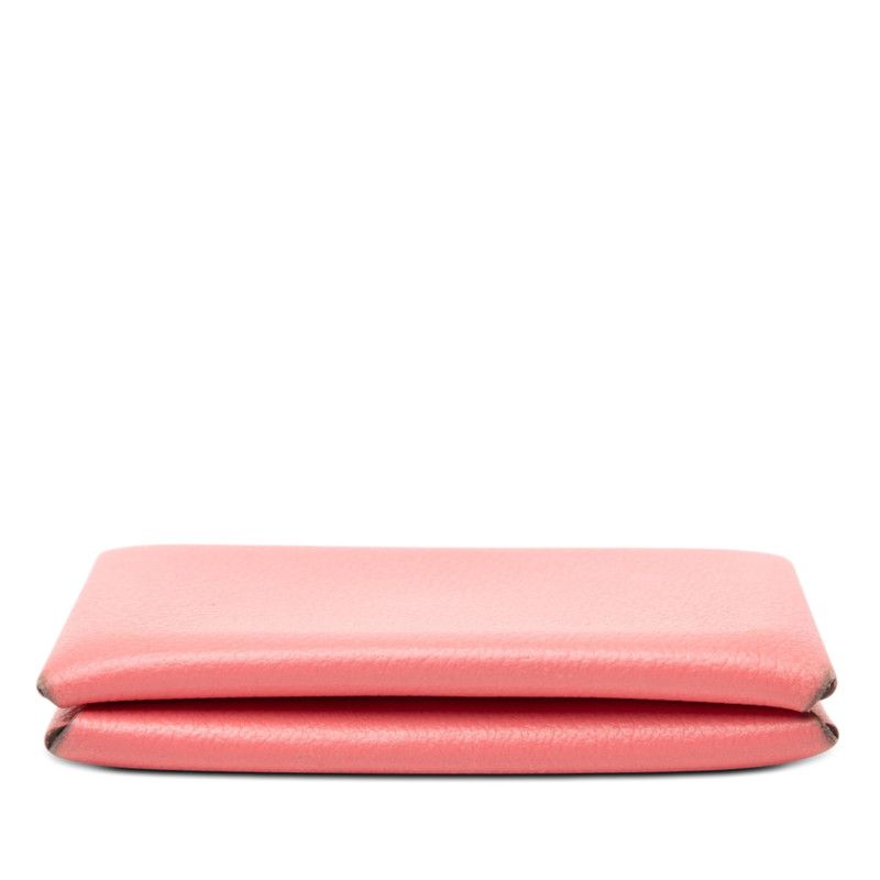 Hermes Calvi Card Case Rose Azalea Pink Evercolor