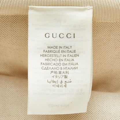 Gucci GG Apple Fedora Hat 58 L Beige Red Leather