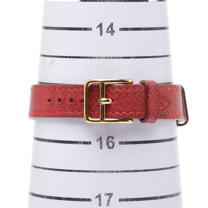 Hermes Kelly Watch Gold Red Stainless Steel Leather