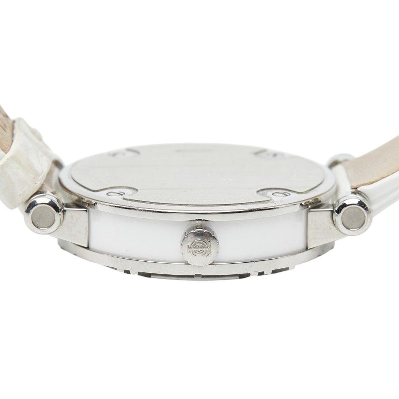 Tiffany & Co Atlas Dome Watch Silver White Stainless Steel Leather