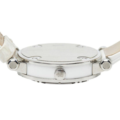 Tiffany & Co Atlas Dome Watch Silver White Stainless Steel Leather