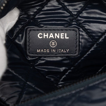Chanel Coco Cocoon Pouch Case Navy Nylon Leather
