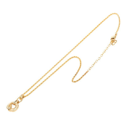 Dior Cdlogo Necklace Gold Plated Line Stone