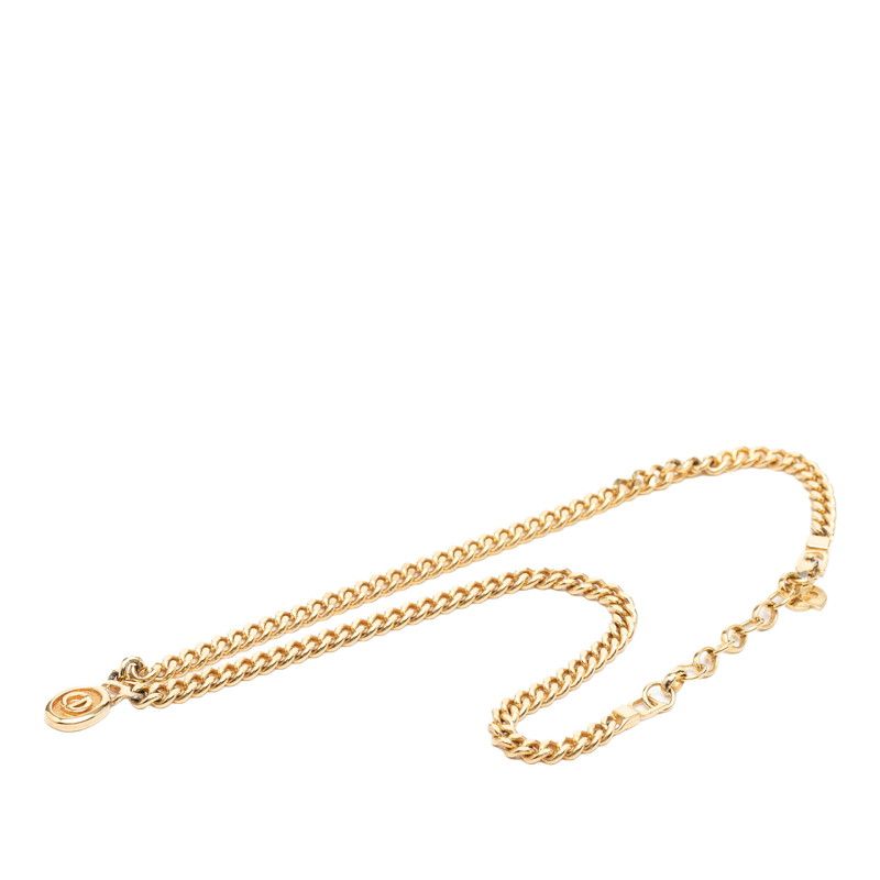 Dior Cdlogo Chain Necklace Gold Plated