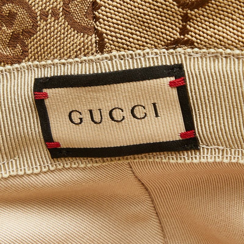 Gucci GG Canvas Fedora Hat Bucket Hat XL 60 cm Beige Brown