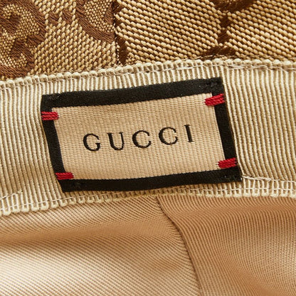 Gucci GG Canvas Fedora Hat Bucket Hat XL 60 cm Beige Brown