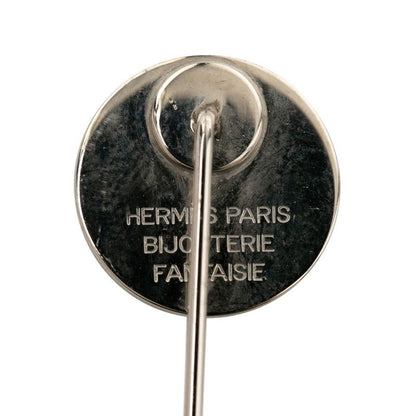 Hermes Series Pin Brooch Silver Metal