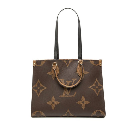 Louis Vuitton Monogram Giant Reverse on the Go MM 2-Way Shoulder Bag Brown