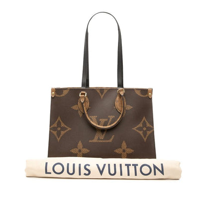 Louis Vuitton Monogram Giant Reverse on the Go MM 2-Way Shoulder Bag Brown