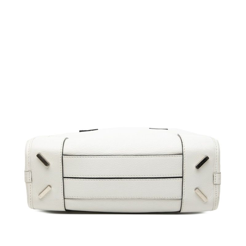 Loewe Anagram Amazona 23 2-Way Shoulder Bag White Leather