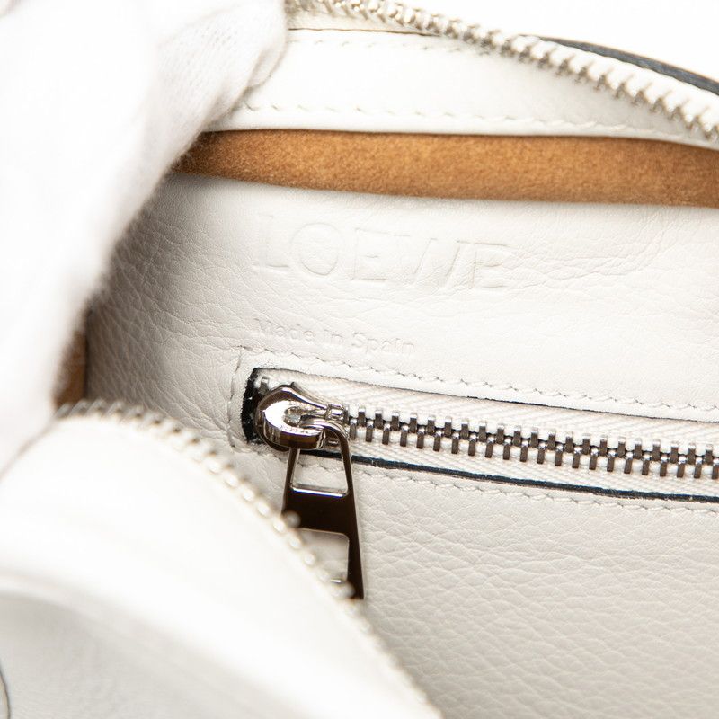 Loewe Anagram Amazona 23 2-Way Shoulder Bag White Leather