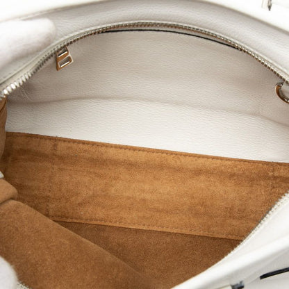 Loewe Anagram Amazona 23 2-Way Shoulder Bag White Leather