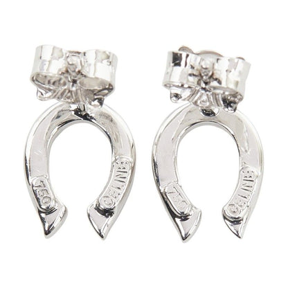 Celine Horseshoe Motif Earrings 18k White Gold