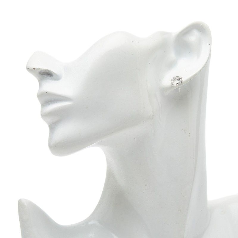 Celine Horseshoe Motif Earrings 18k White Gold