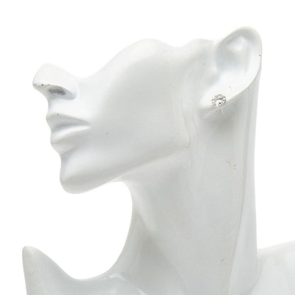 Celine Horseshoe Motif Earrings 18k White Gold