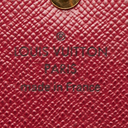 Louis Vuitton Monogram Portefeuille Sarah Wallet Brown Fuchsia Leather