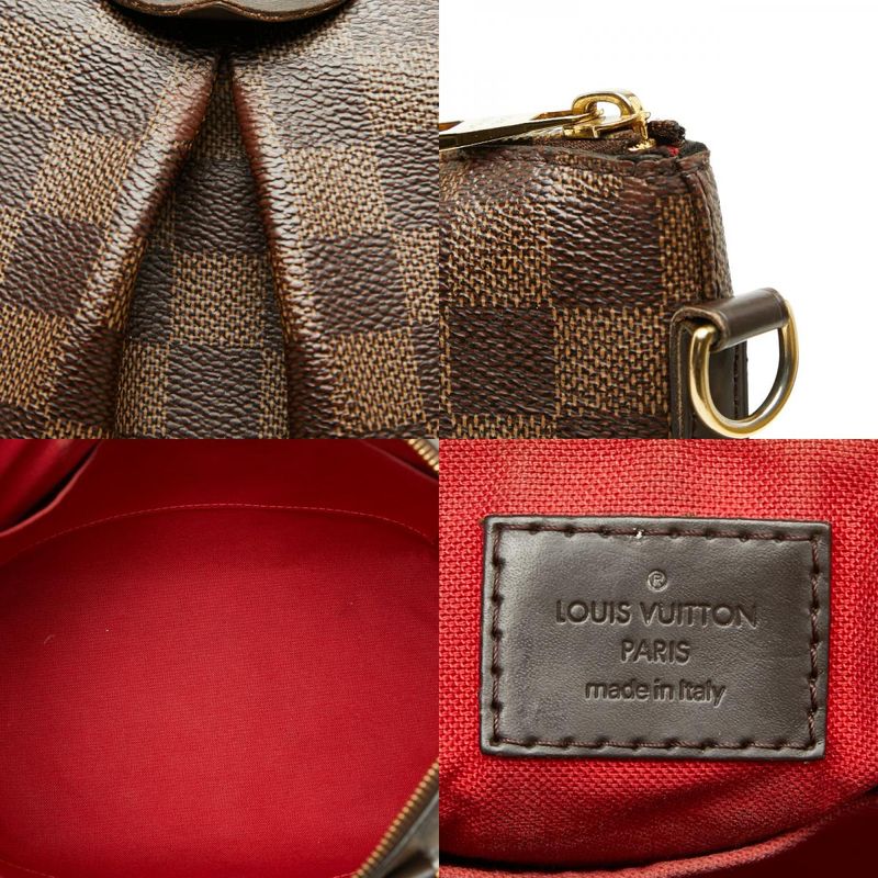 Louis Vuitton Damier Sienna MM 2-Way Shoulder Bag Brown Leather