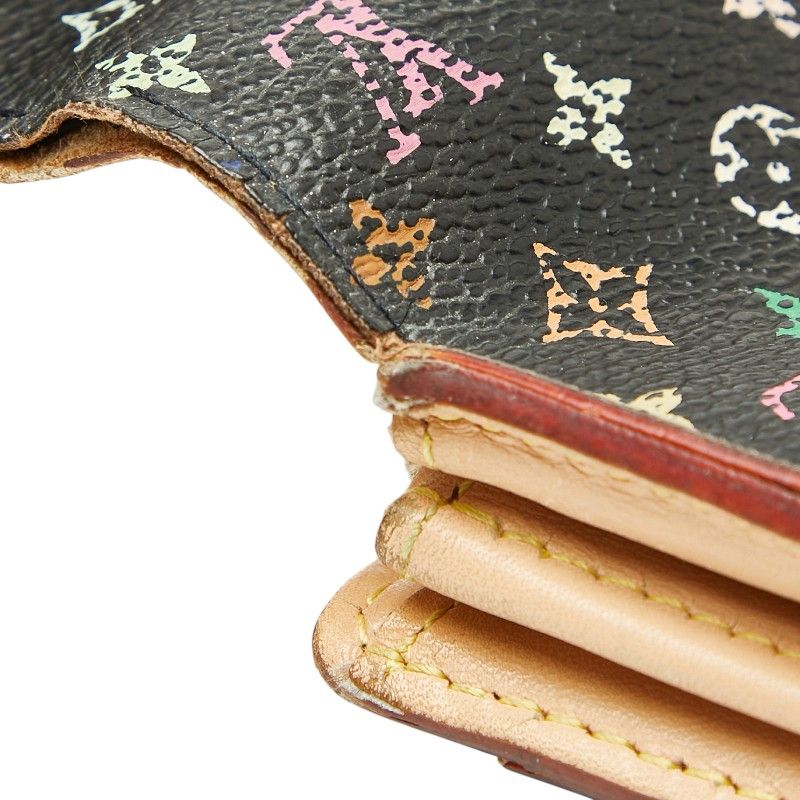 Louis Vuitton Monogram Multicolor Portefeuille Sarah Wallet Noir Black Leather