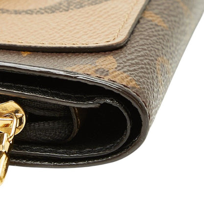 Louis Vuitton Monogram Giant Reverse Portefeuille Juliette Bifold Wallet Brown