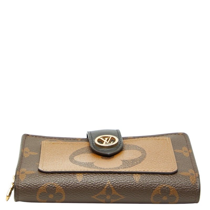 Louis Vuitton Monogram Giant Reverse Portefeuille Juliette Bifold Wallet Brown