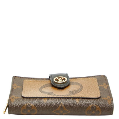 Louis Vuitton Monogram Giant Reverse Portefeuille Juliette Bifold Wallet Brown