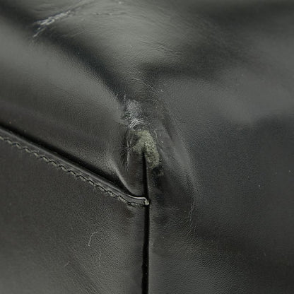 Prada Logo Tote Black Leather