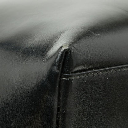 Prada Logo Tote Black Leather