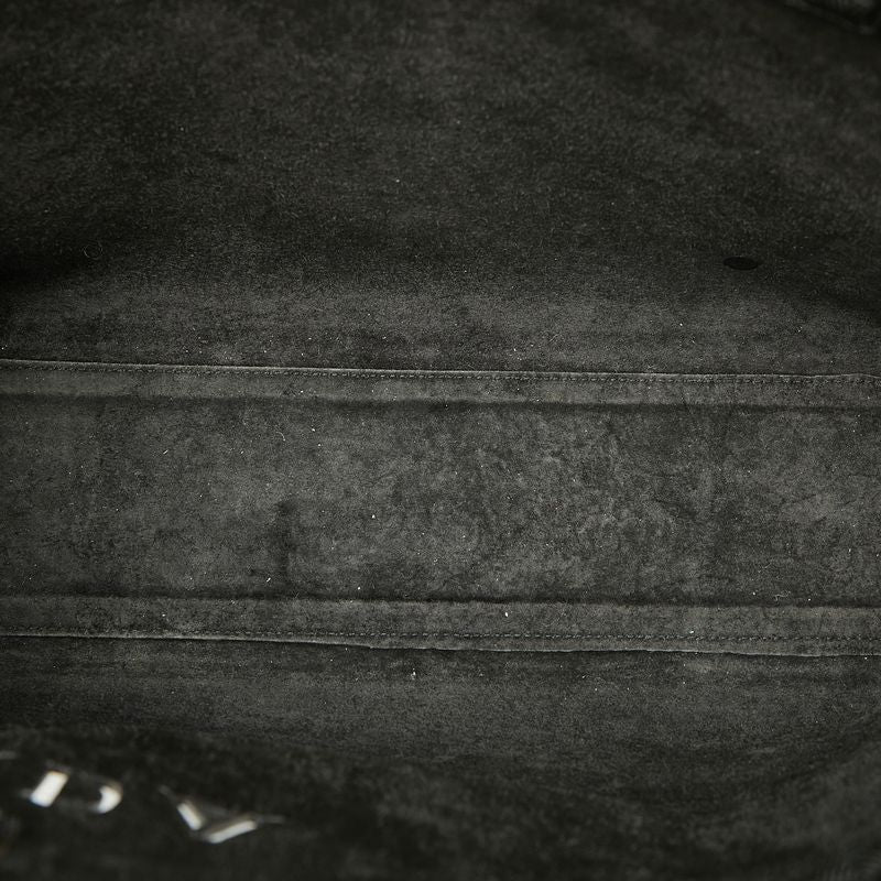 Prada Logo Tote Black Leather